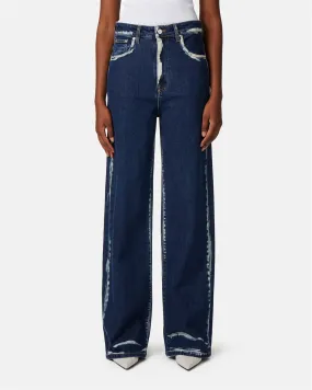 5 pocket wide leg jeans