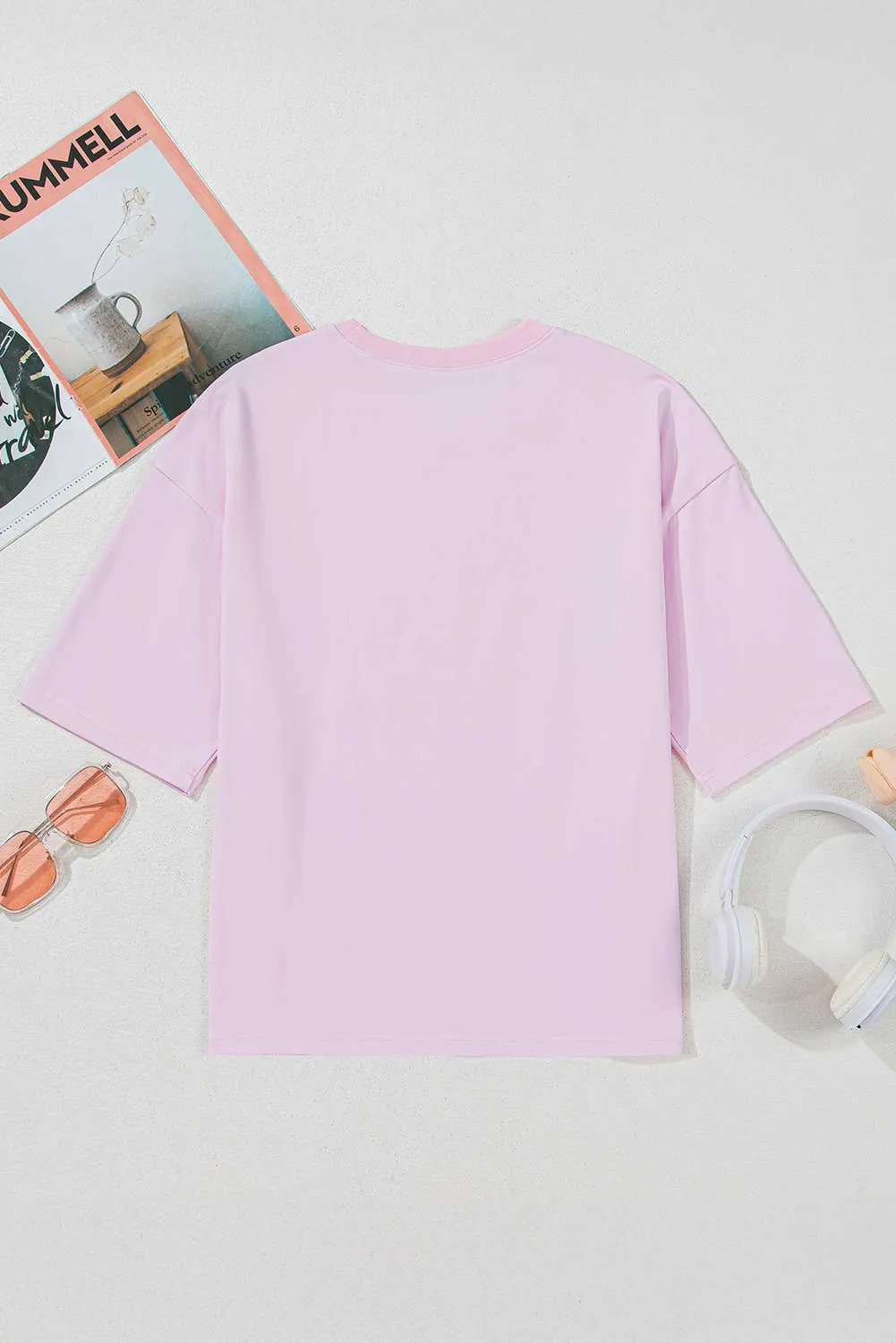 Aapparella - Pink Flag Bow Graphic Short Sleeve Tee | S-XL