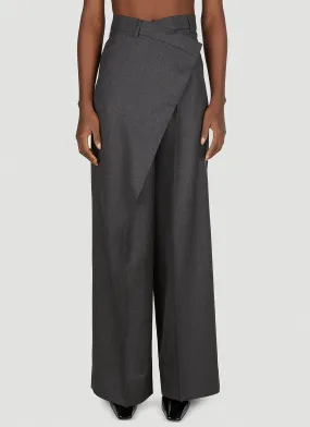 Acne Studios Wrap Front Wide Leg Pants