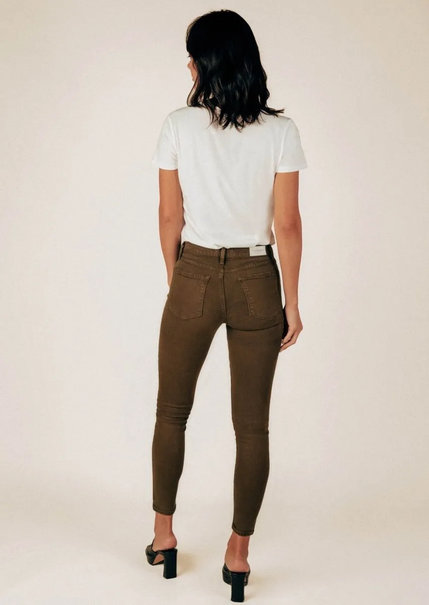 Annie 4-Pocket Pant in Dark Olive