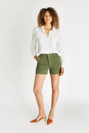 Aria Trouser Short in Forest Night