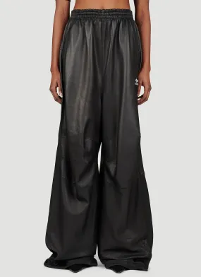 Balenciaga Sport Logo Leather Track Pants