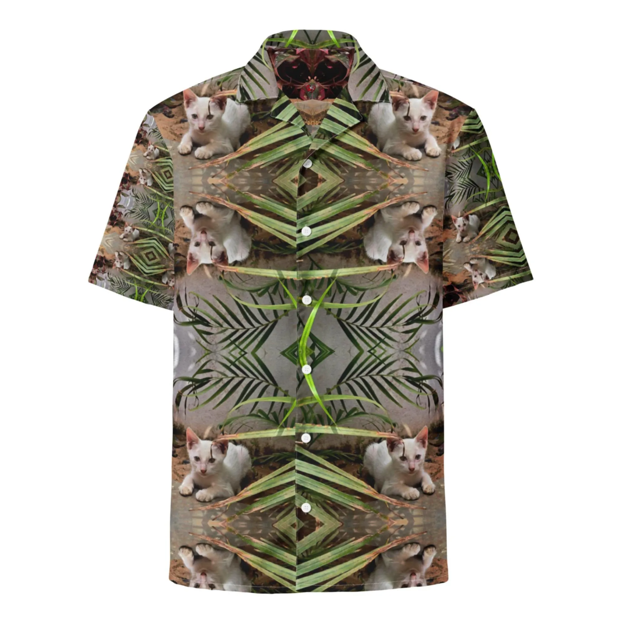 Bamboo Cat Unisex button shirt