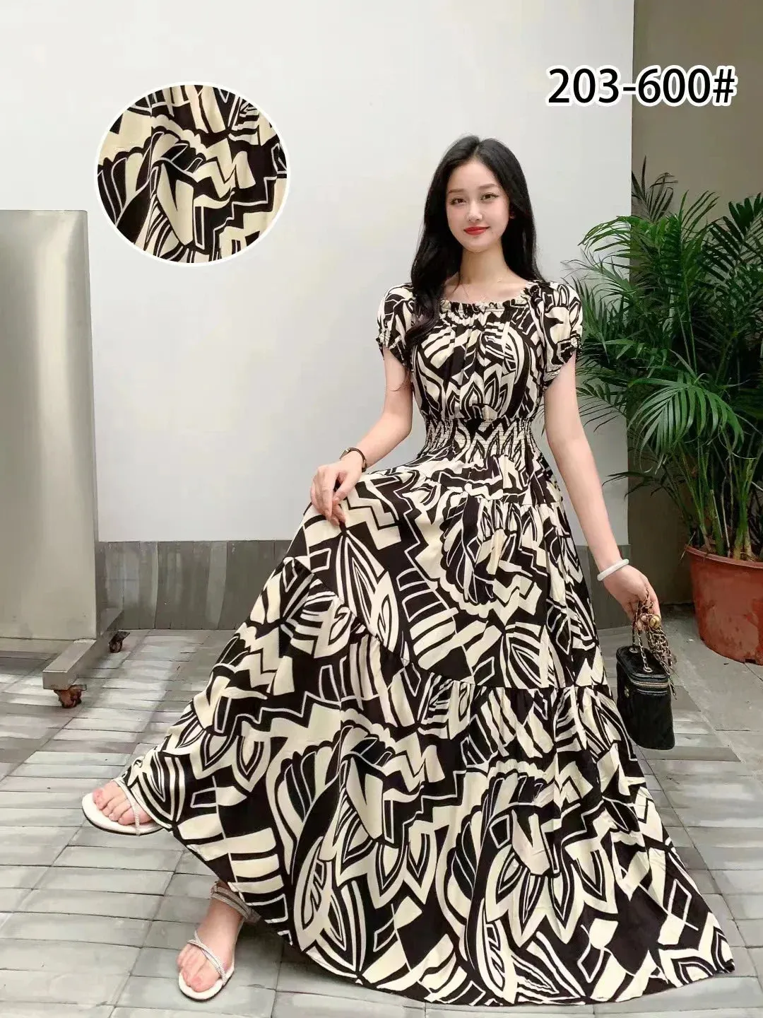 Bohemian Floral Maxi Dress - Sexy Summer Cotton Robe for Women, Indian & Korean Fashion Style
