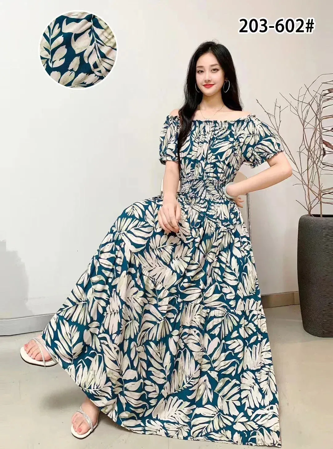Bohemian Floral Maxi Dress - Sexy Summer Cotton Robe for Women, Indian & Korean Fashion Style