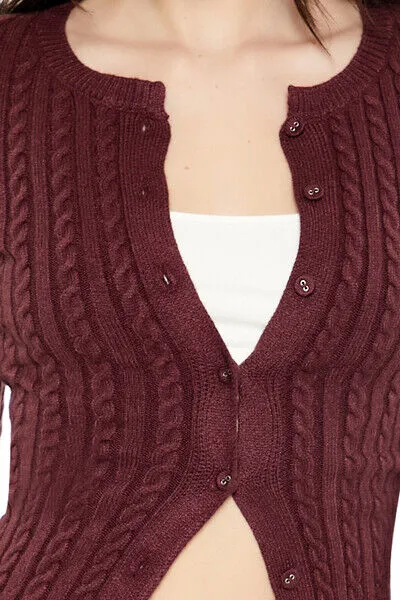 Cable Knit Cardigan Sweater