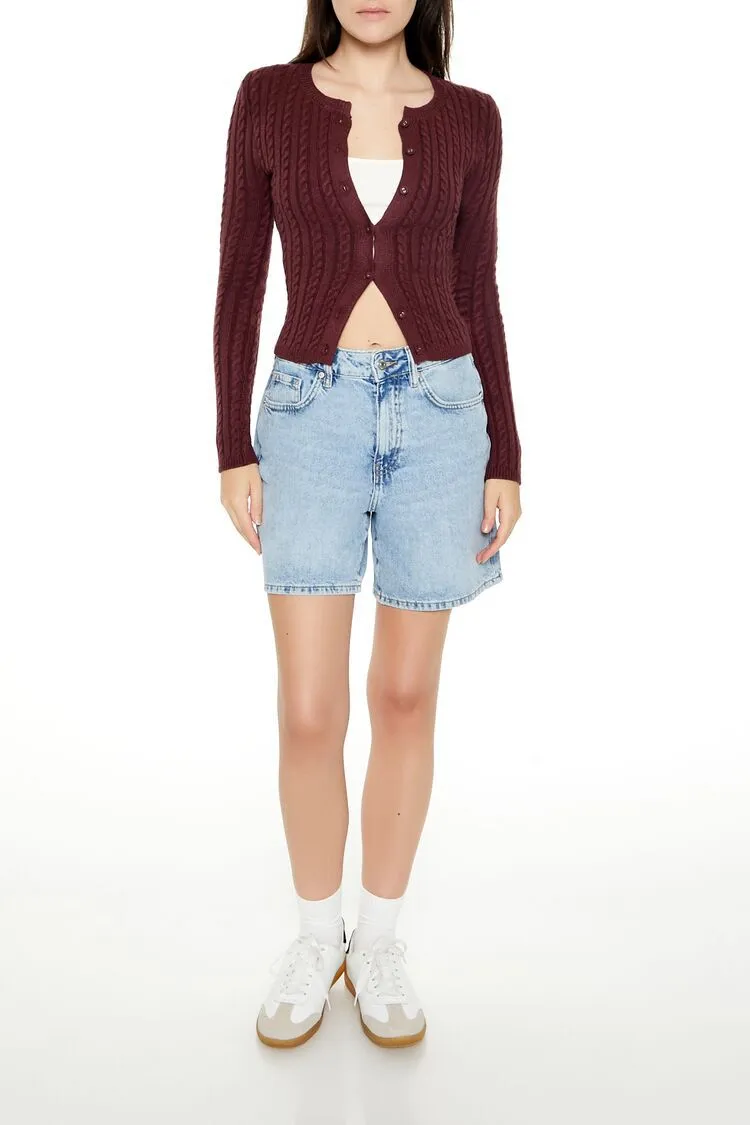 Cable Knit Cardigan Sweater