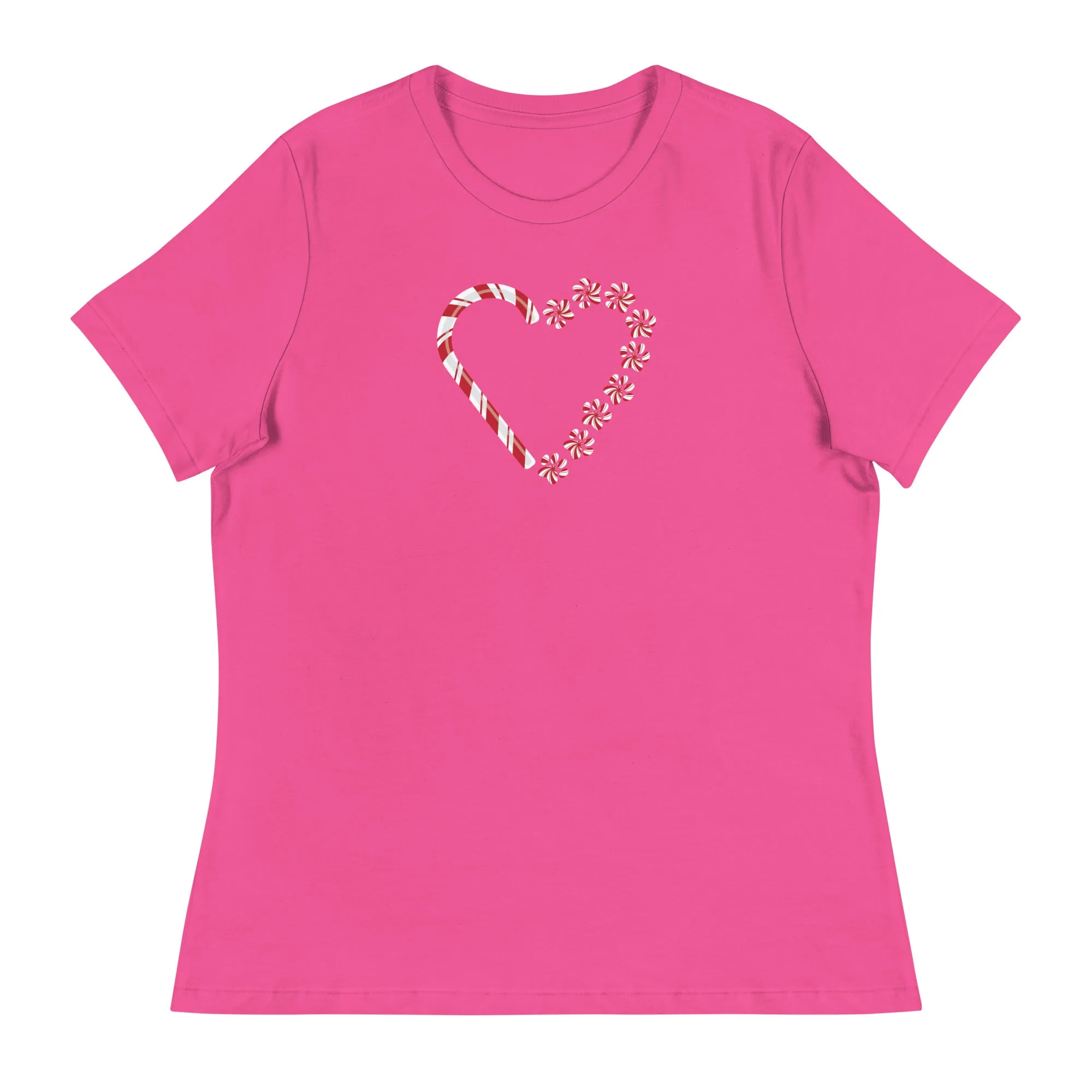 Candy Cane Heart Women's Relaxed T-Shirt