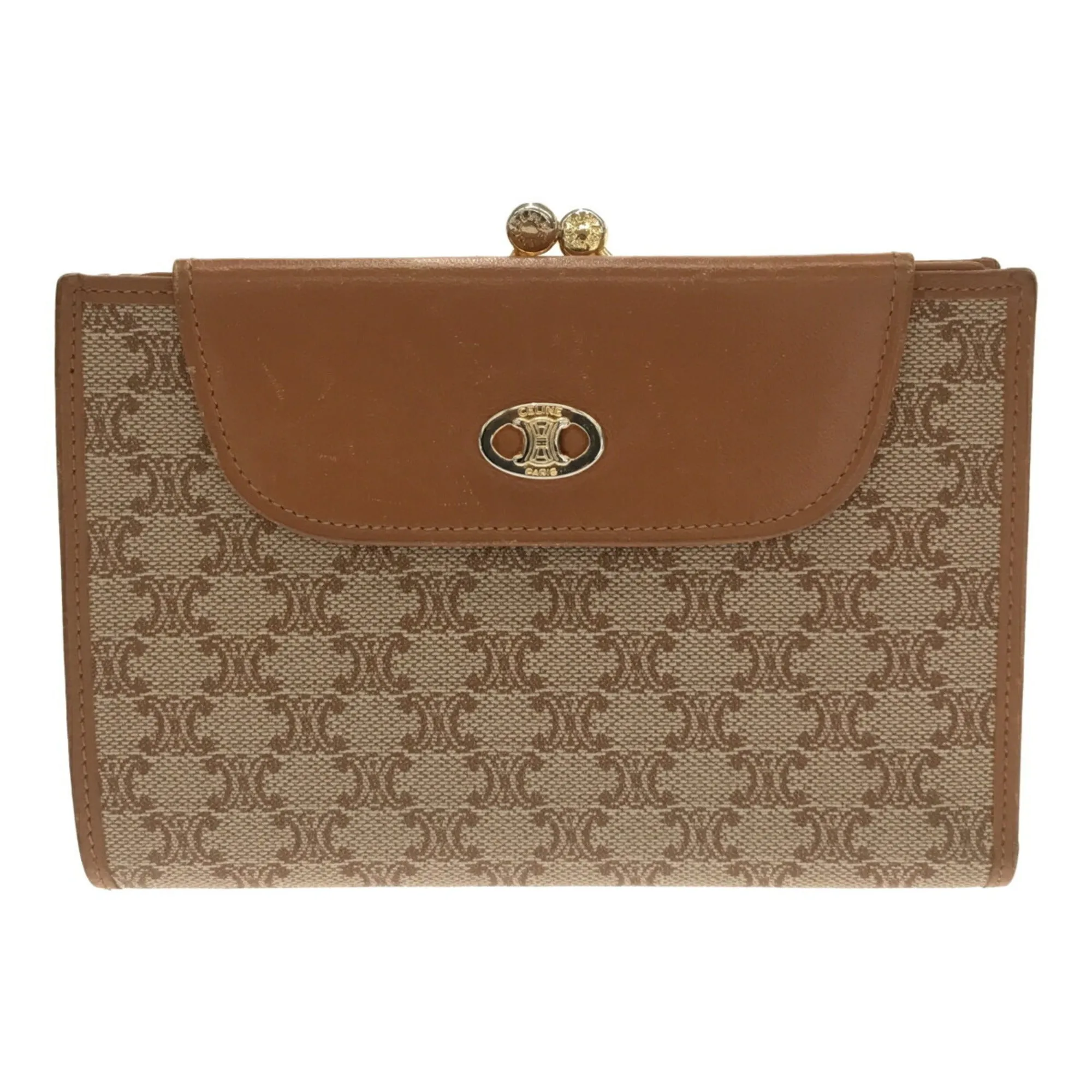Celine Macadam Pattern Clasp Wallet Women's Brand Clothing Accessory