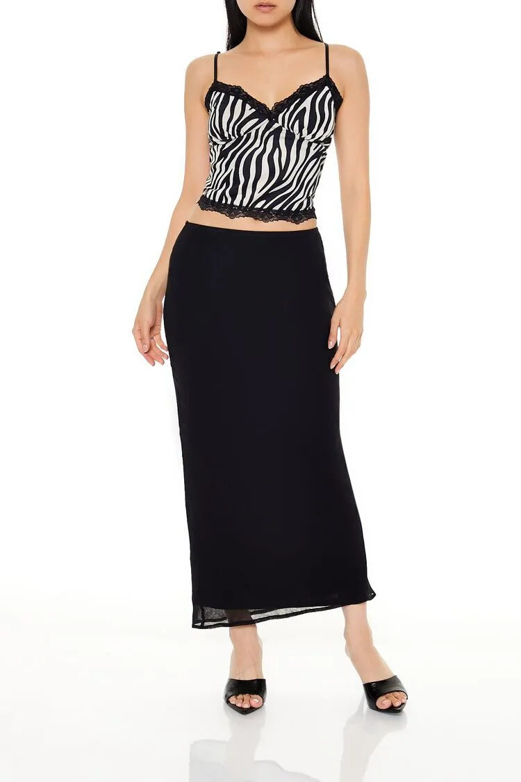 Chiffon Midi Skirt