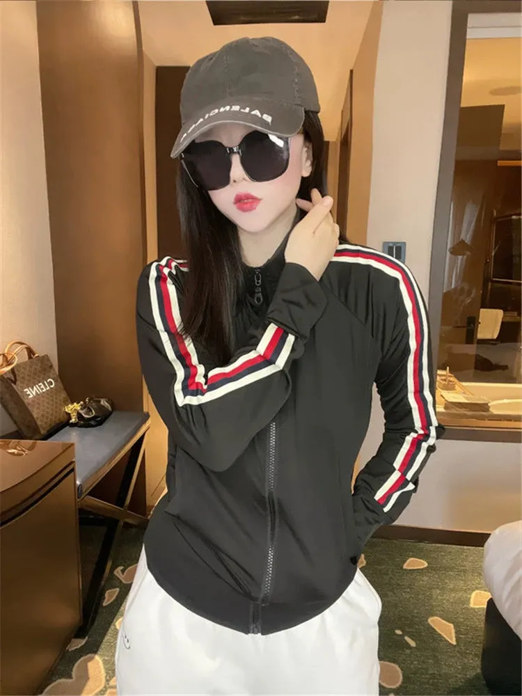 Coat Women's Short Sports Milk Silk Mask Sun Protection Clothing