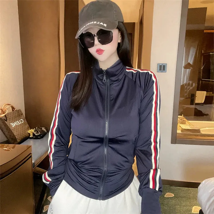 Coat Women's Short Sports Milk Silk Mask Sun Protection Clothing