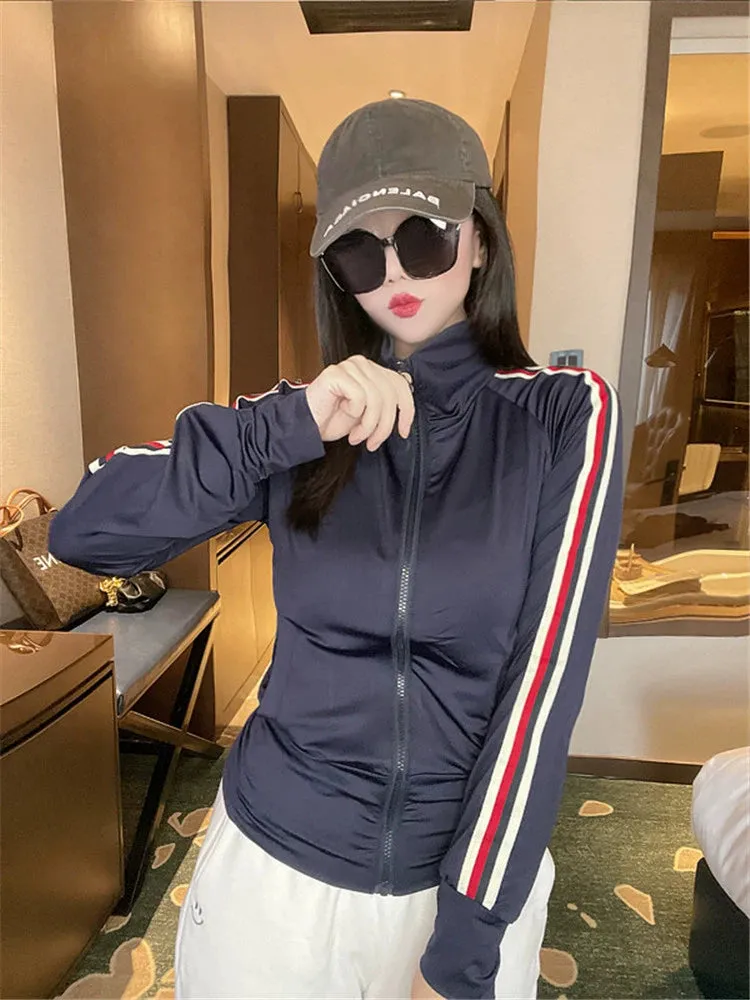 Coat Women's Short Sports Milk Silk Mask Sun Protection Clothing