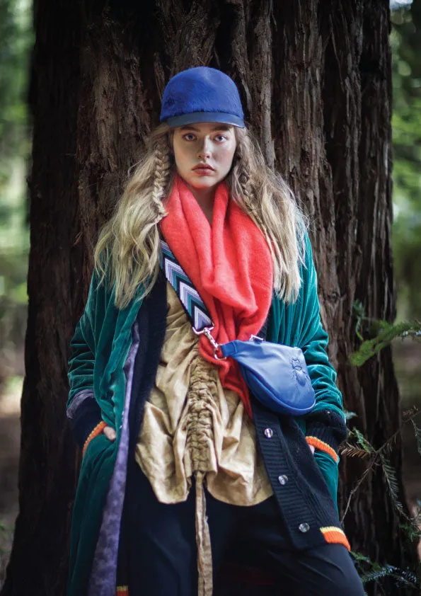 Cocoon coat ( Silk Velvet ) - Emerald Green