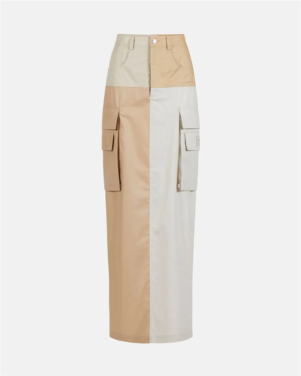 Color block long skirt