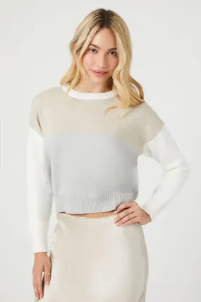Colorblock Dropped-Sleeve Sweater