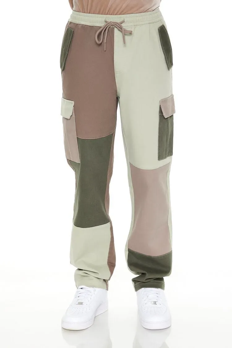 Colorblock Straight Cargo Pants