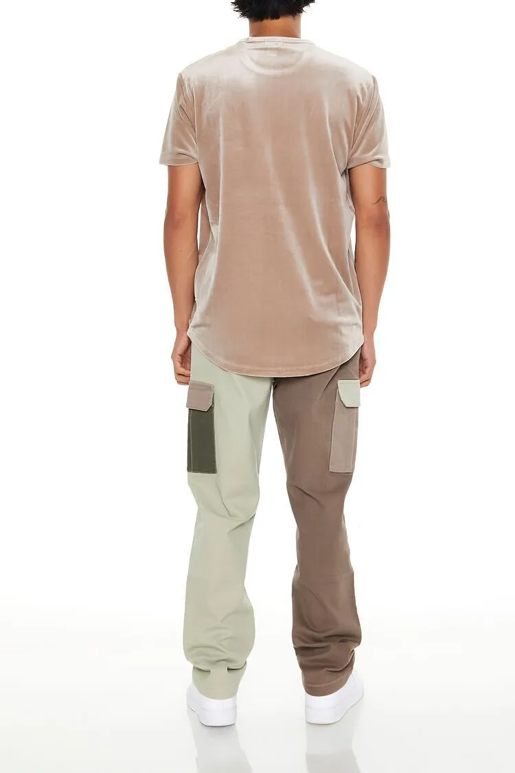Colorblock Straight Cargo Pants