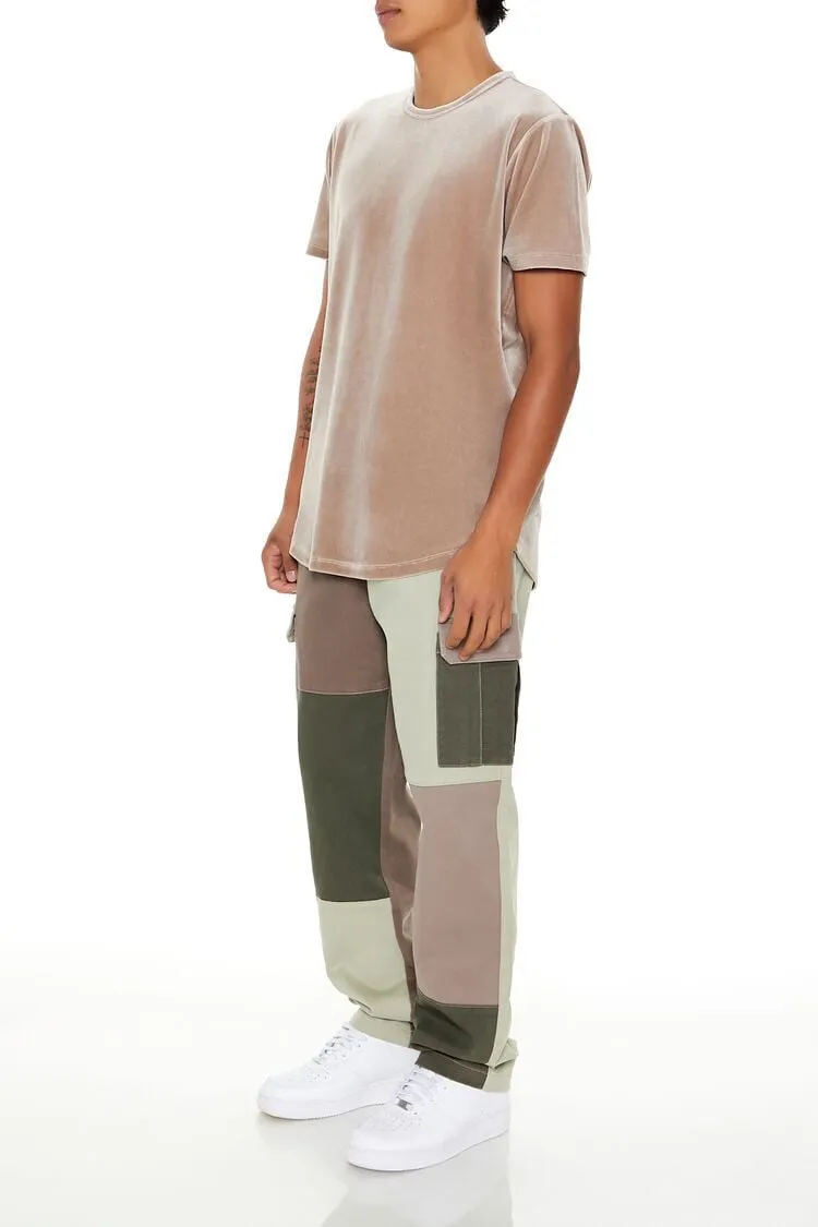 Colorblock Straight Cargo Pants