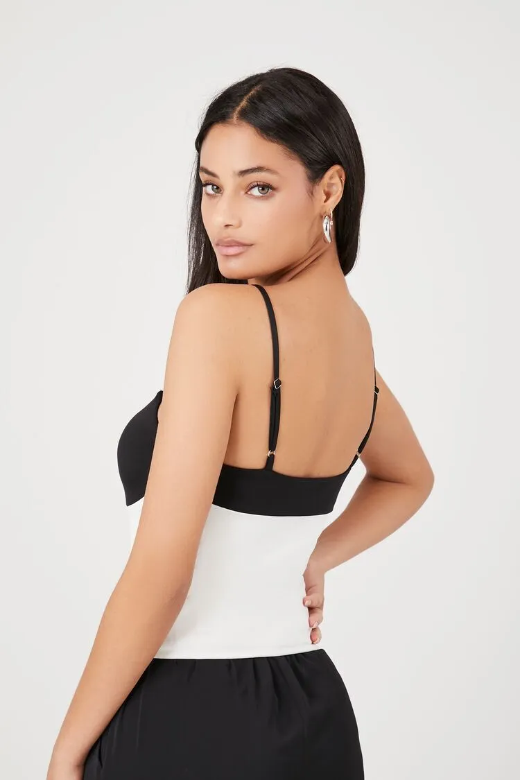 Colorblock Straight-Neck Cami