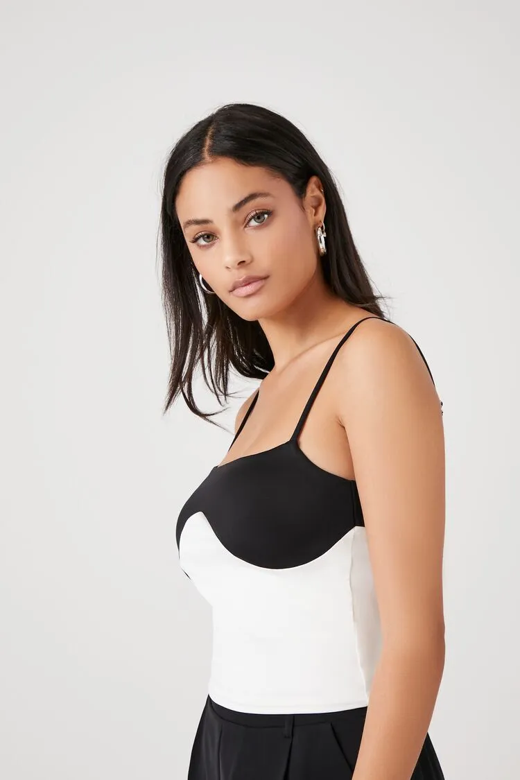 Colorblock Straight-Neck Cami