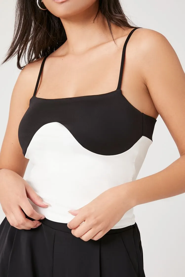 Colorblock Straight-Neck Cami