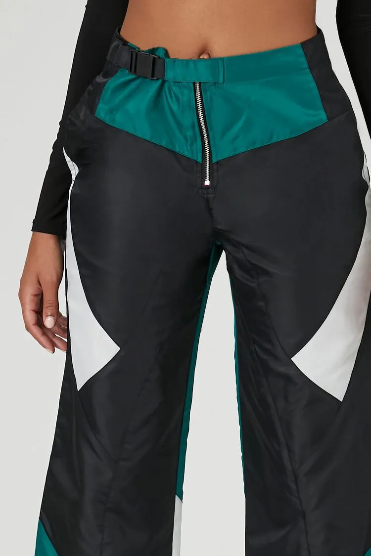 Colorblock Wide-Leg Pants