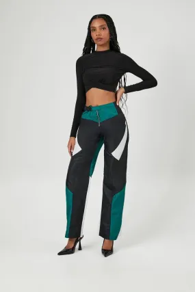 Colorblock Wide-Leg Pants
