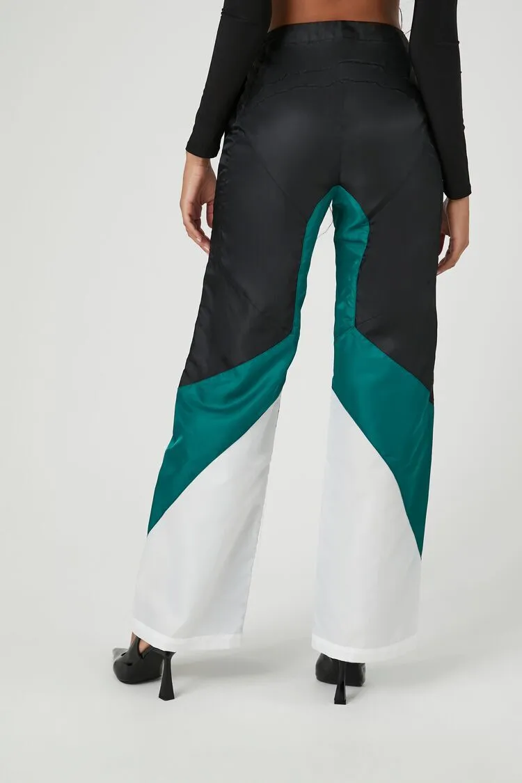 Colorblock Wide-Leg Pants