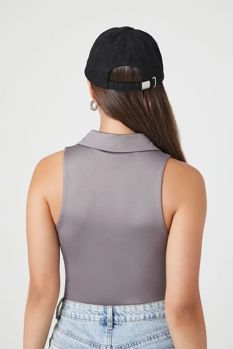Contour Sculpt Split-Neck Crop Top
