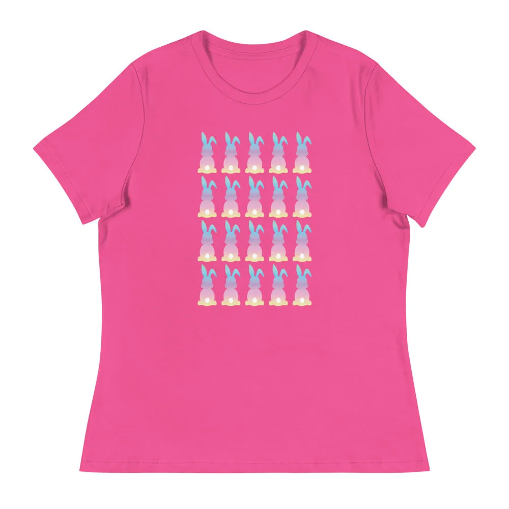 Cotton Candy Colored Bunny Women's Relaxed T-Shirt