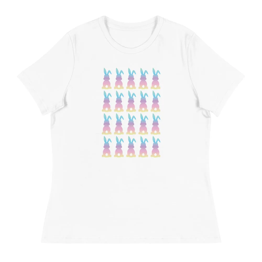 Cotton Candy Colored Bunny Women's Relaxed T-Shirt