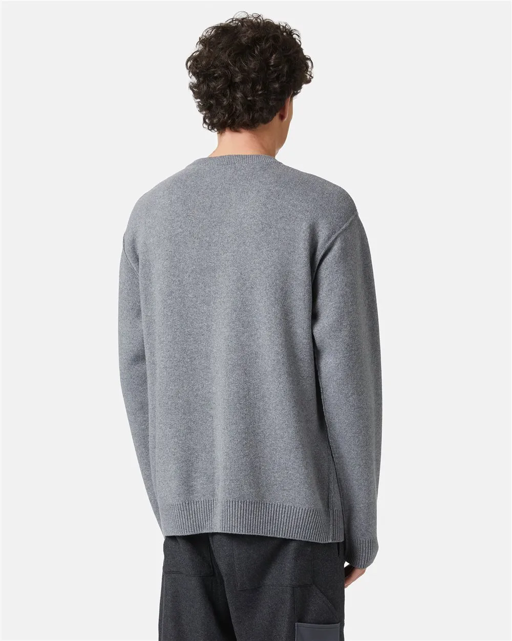 Crew-neck wool blend sweater
