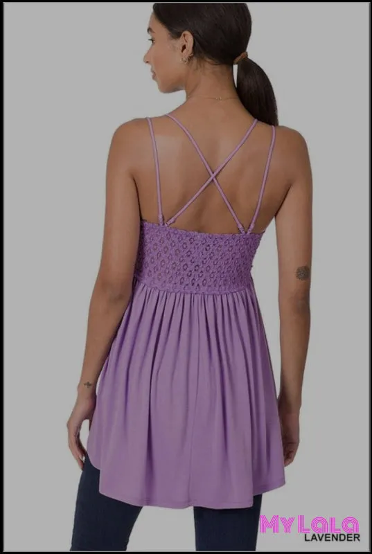 Crochet Lace Cami (Ash Rose)