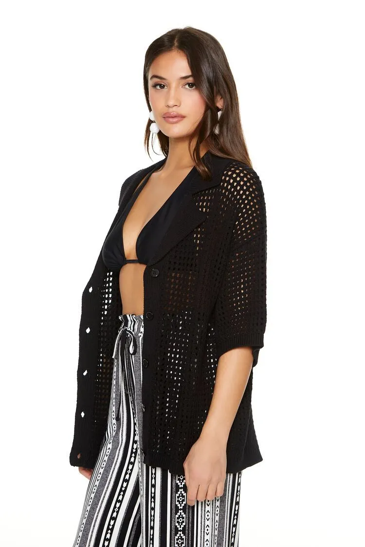 Crochet Short-Sleeve Sweater