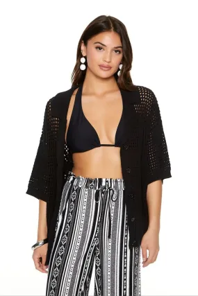 Crochet Short-Sleeve Sweater