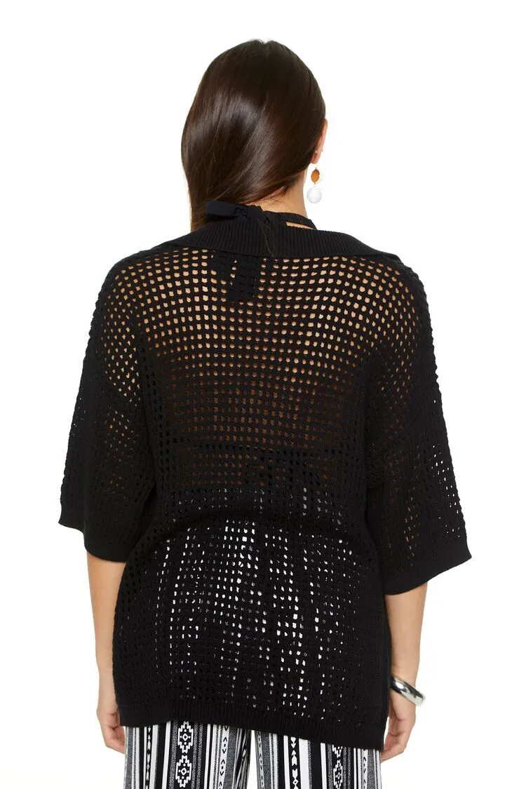 Crochet Short-Sleeve Sweater