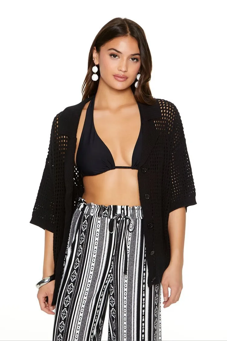 Crochet Short-Sleeve Sweater