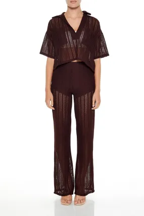 Crochet Wide-Leg Pants