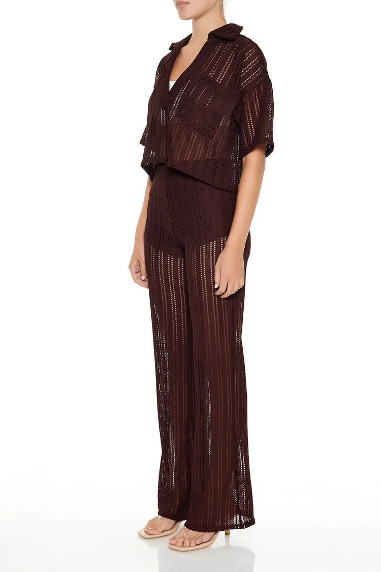 Crochet Wide-Leg Pants