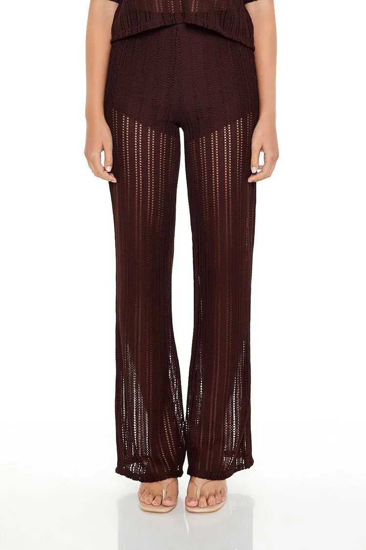 Crochet Wide-Leg Pants