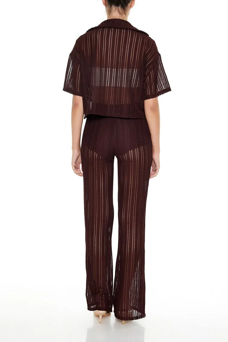 Crochet Wide-Leg Pants