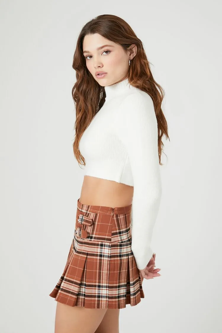 Cropped Mock Neck Sweater