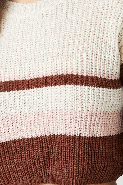 Cropped Stripe Sweater