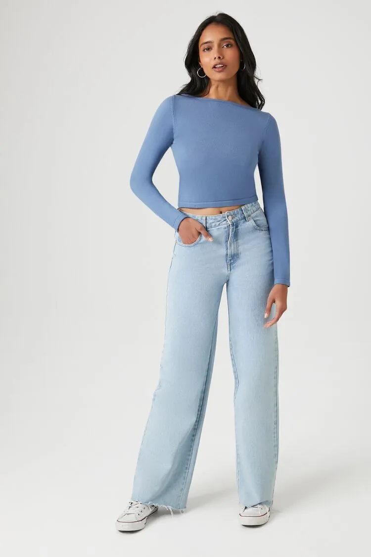 Cropped Tie-Back Sweater