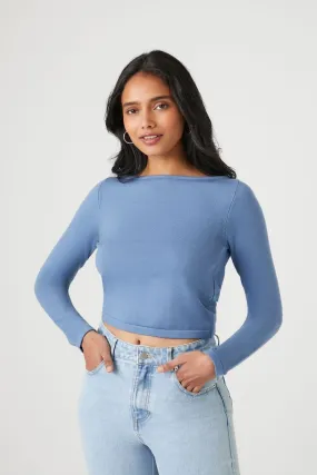 Cropped Tie-Back Sweater