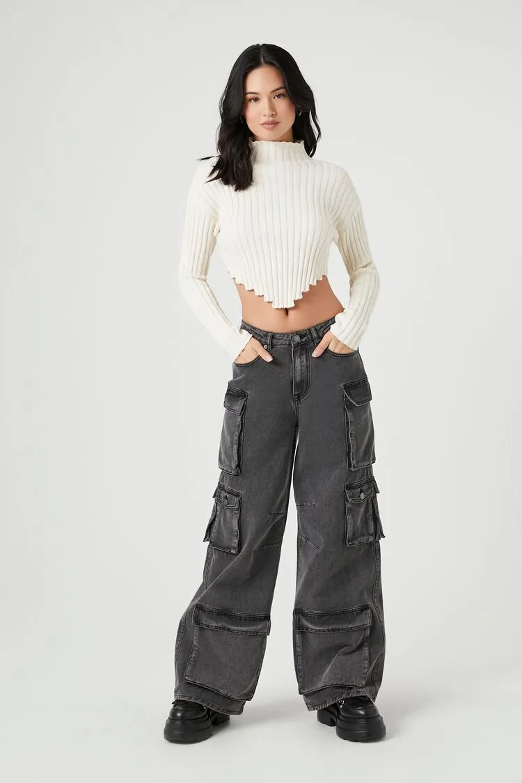Cropped Turtleneck Sweater