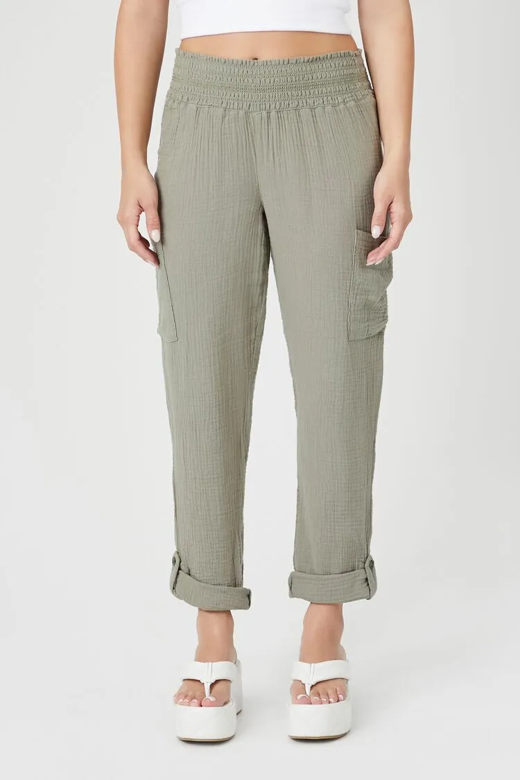 Cuffed Straight-Leg Pants