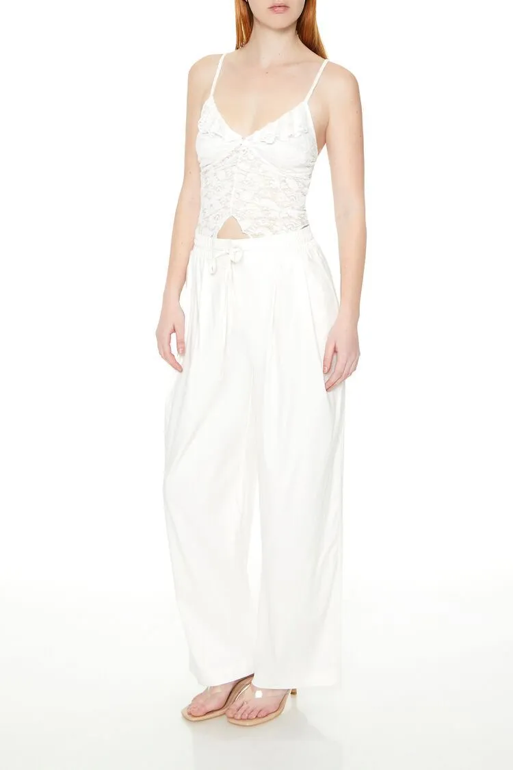 Drawstring Wide-Leg Pants