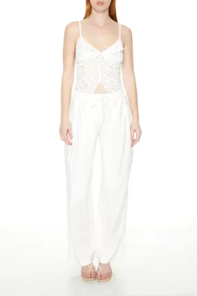 Drawstring Wide-Leg Pants